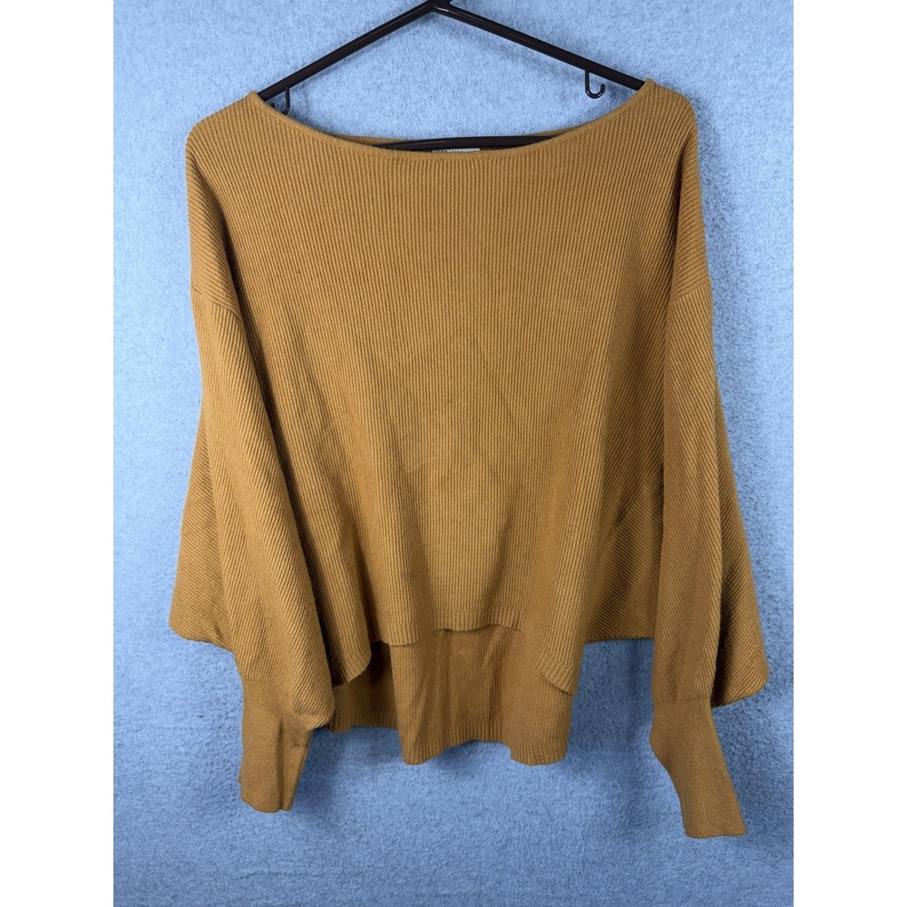 Kerisma Sweater Womens S/M Brown Oversized Boat‎ Neck Dolman Sleeve Knit